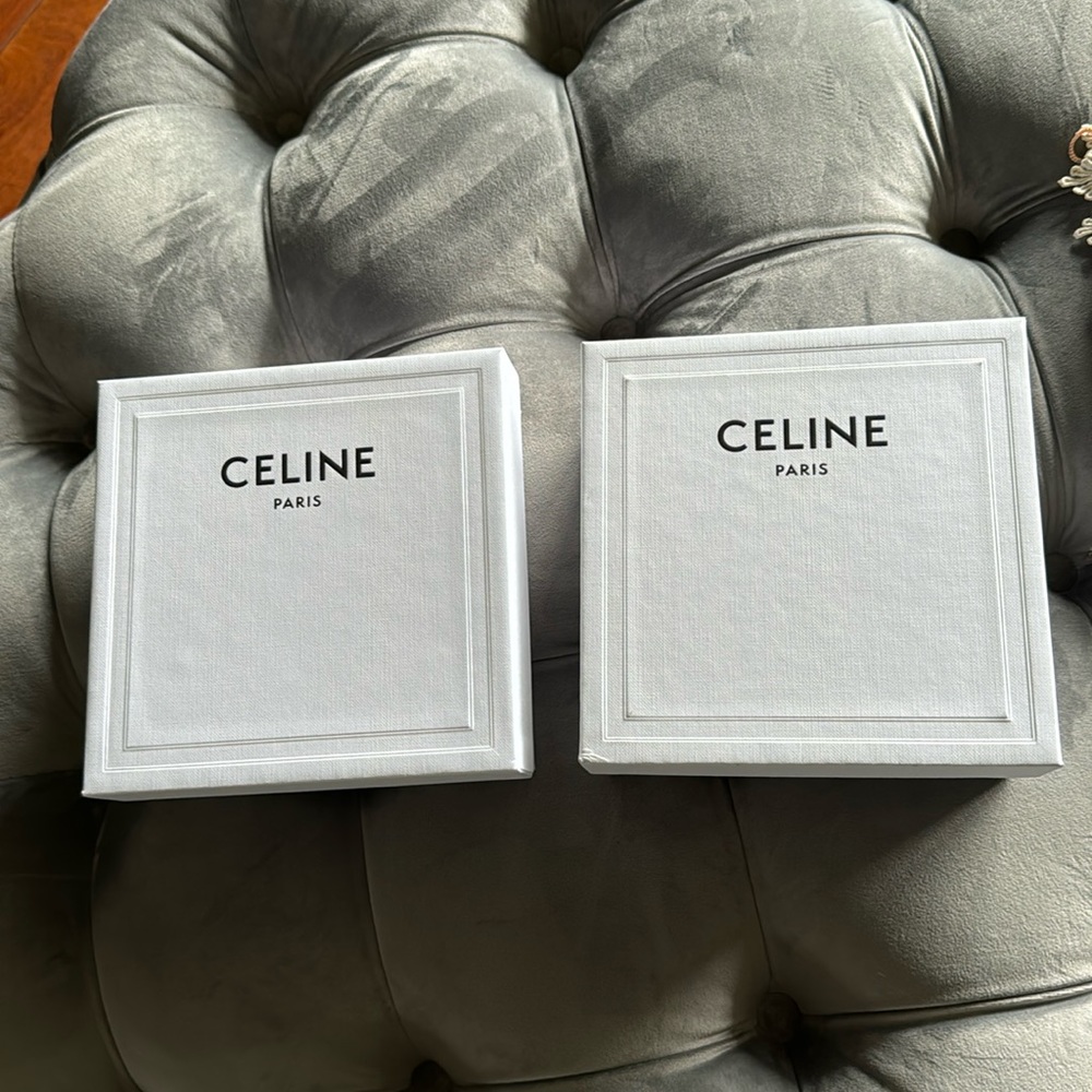 Two Celine belt boxes